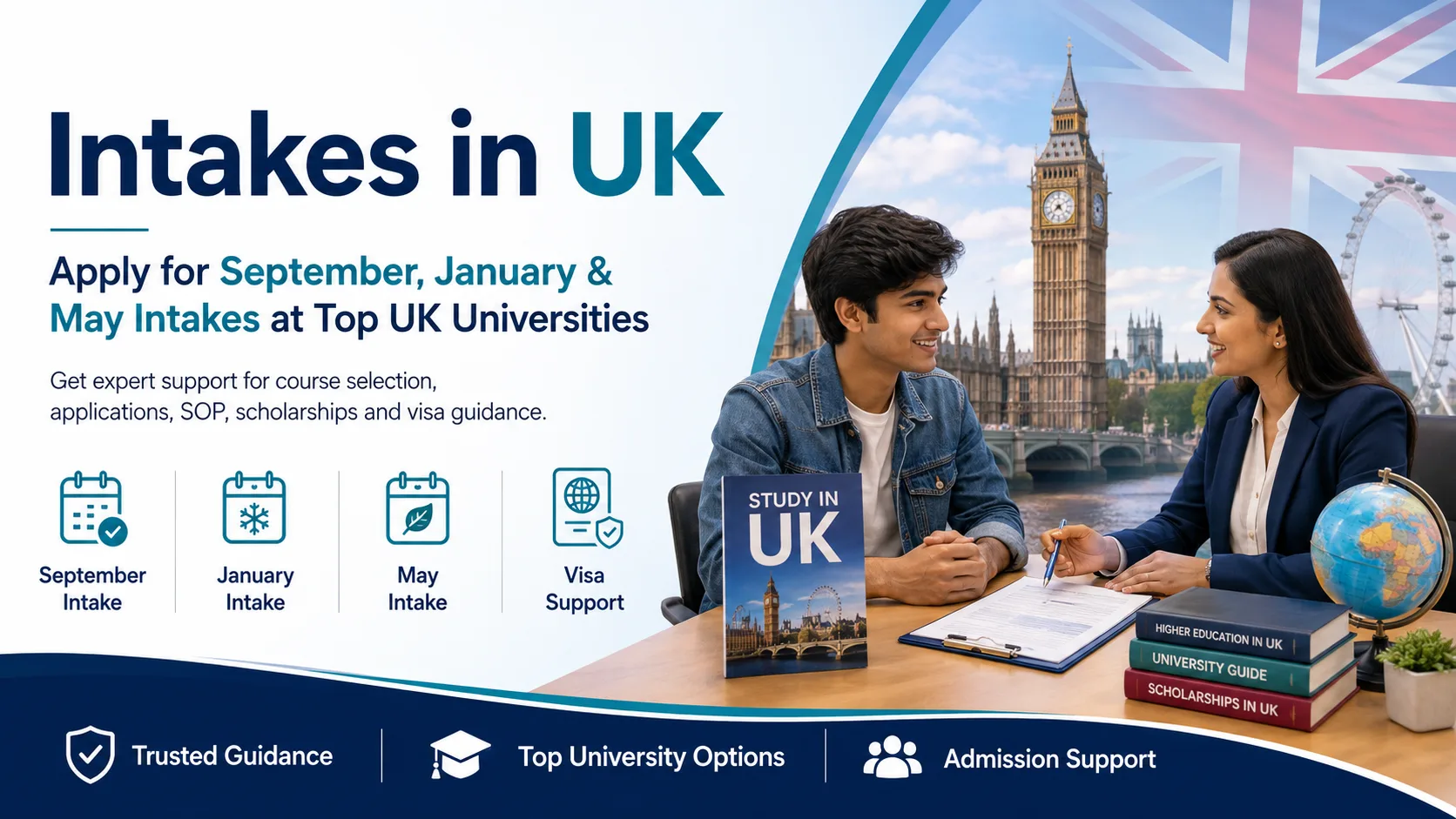 Intakes in UK 2026: January, May & September Admissions Intakes in UK 2026: January, May & September Admissions